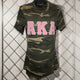 AKA Camouflage Chenille V-Neck SS Shirt