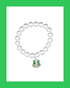 AKA Pearl Bracelet with Shield